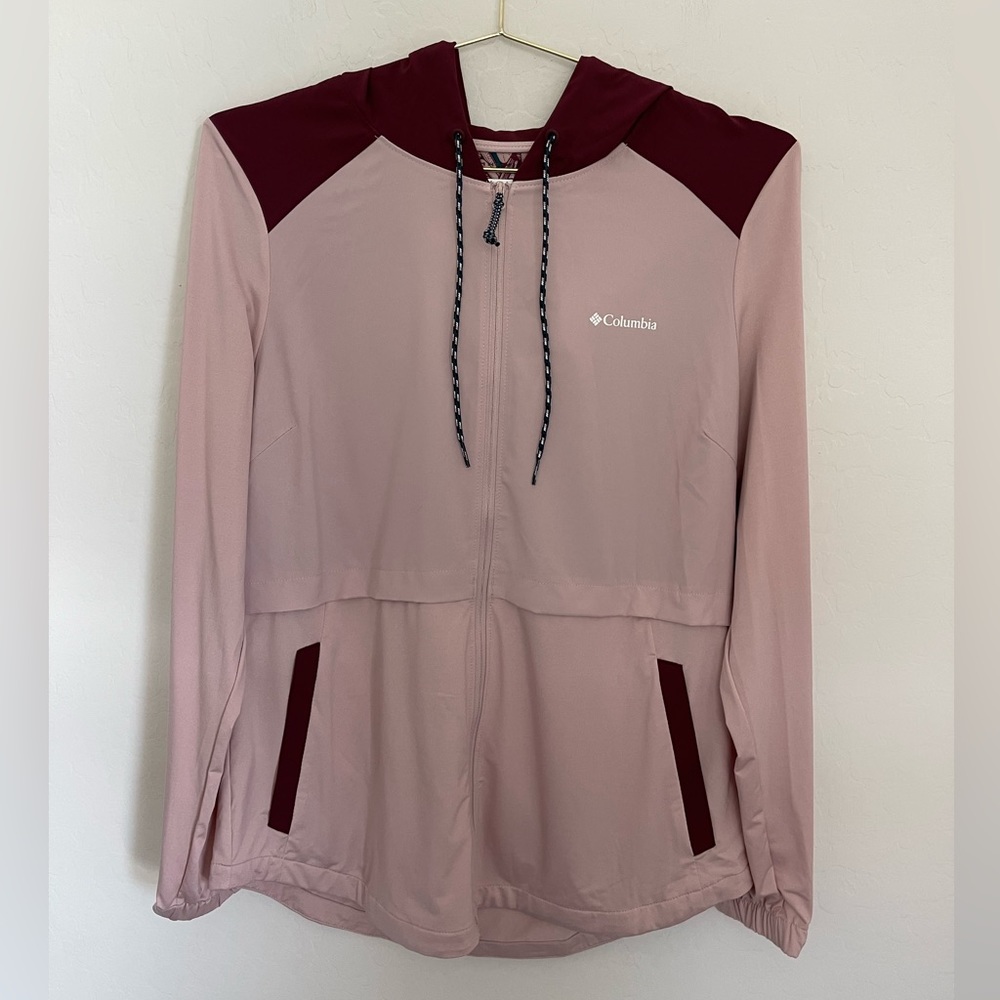 COLUMBIA "Sandy Trail" Full Zipper Jacket Size Large In "Mineral Pink" - Picture 2 of 8